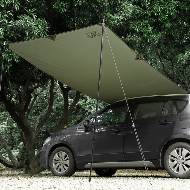 Feiwoodgear Car Awning for SUV, 10 x 5.6 ft | Needn't Roof Rack Hardwares, Waterproof & UV50+
