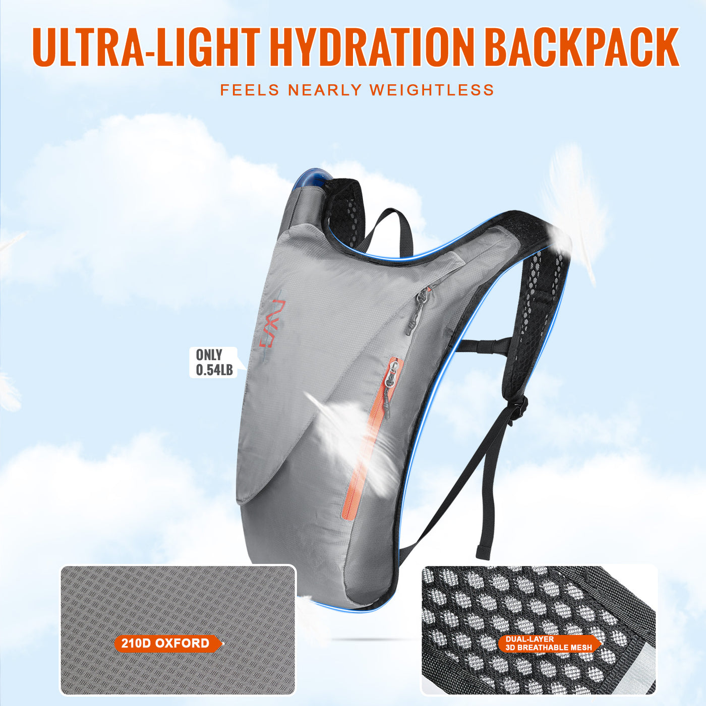 Hydration Pack Backpack with 3L PEVA