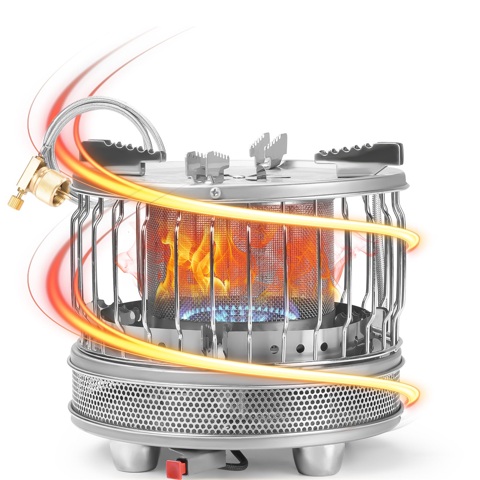 FEIWOOD GEAR 2 in 1 Portable Propane Heater & Stove, 3680 BTU-13500 BTU, Outdoor Heater Gas Stove with ignition