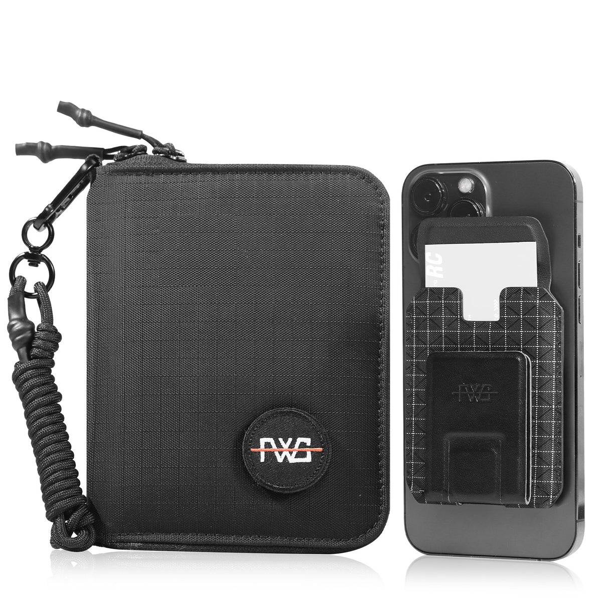 FEIWOODGEAR Passport Holder for Travel with Detachable Magnetic Card Case & Neck Strap RFID-Blocking Travel Organizer for Up to 3 Passports