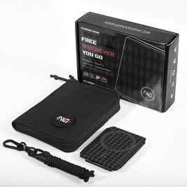 FEIWOODGEAR Passport Holder for Travel with Detachable Magnetic Card Case & Neck Strap RFID-Blocking Travel Organizer for Up to 3 Passports