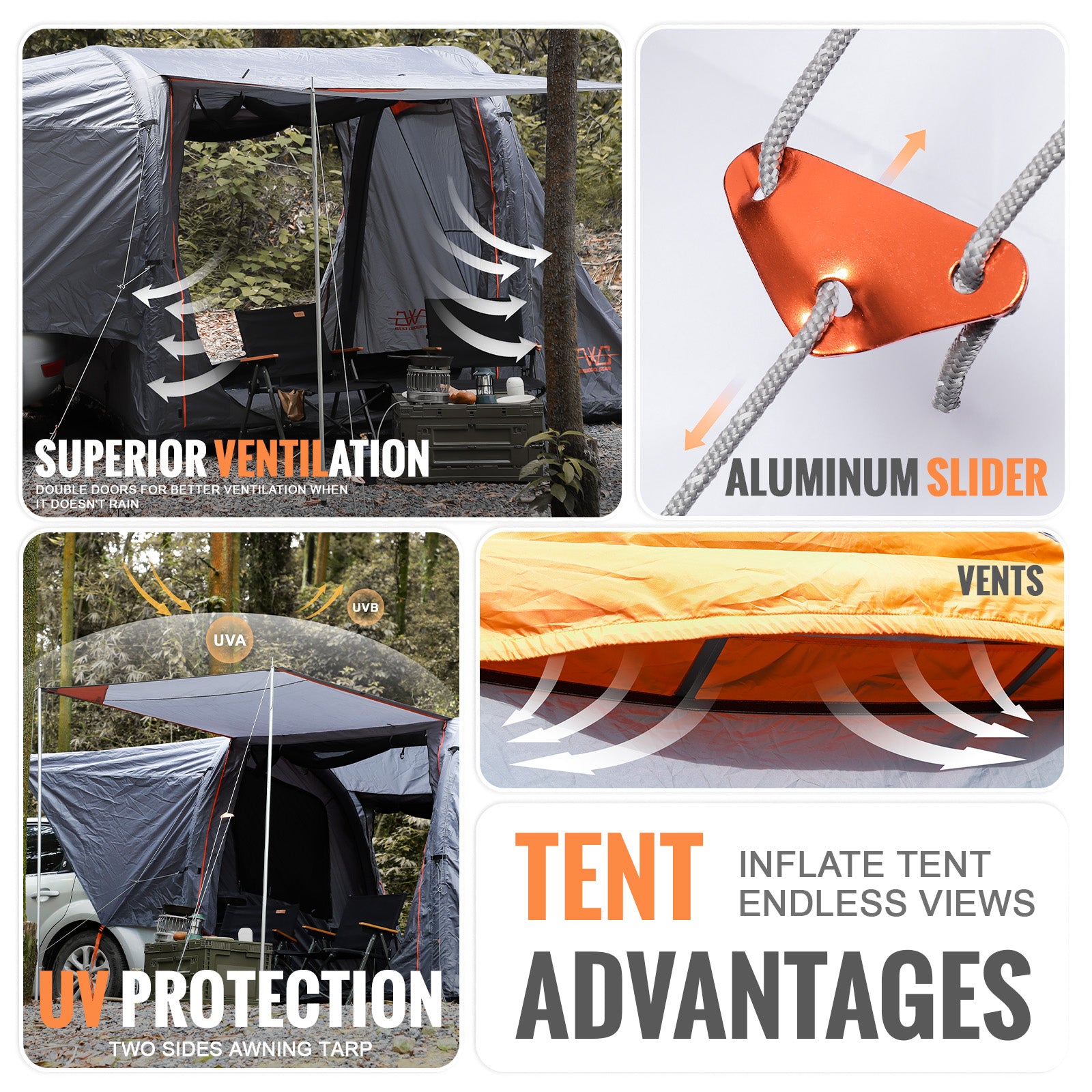 FEIWOOD GEAR SUV Inflatable Camping Tent