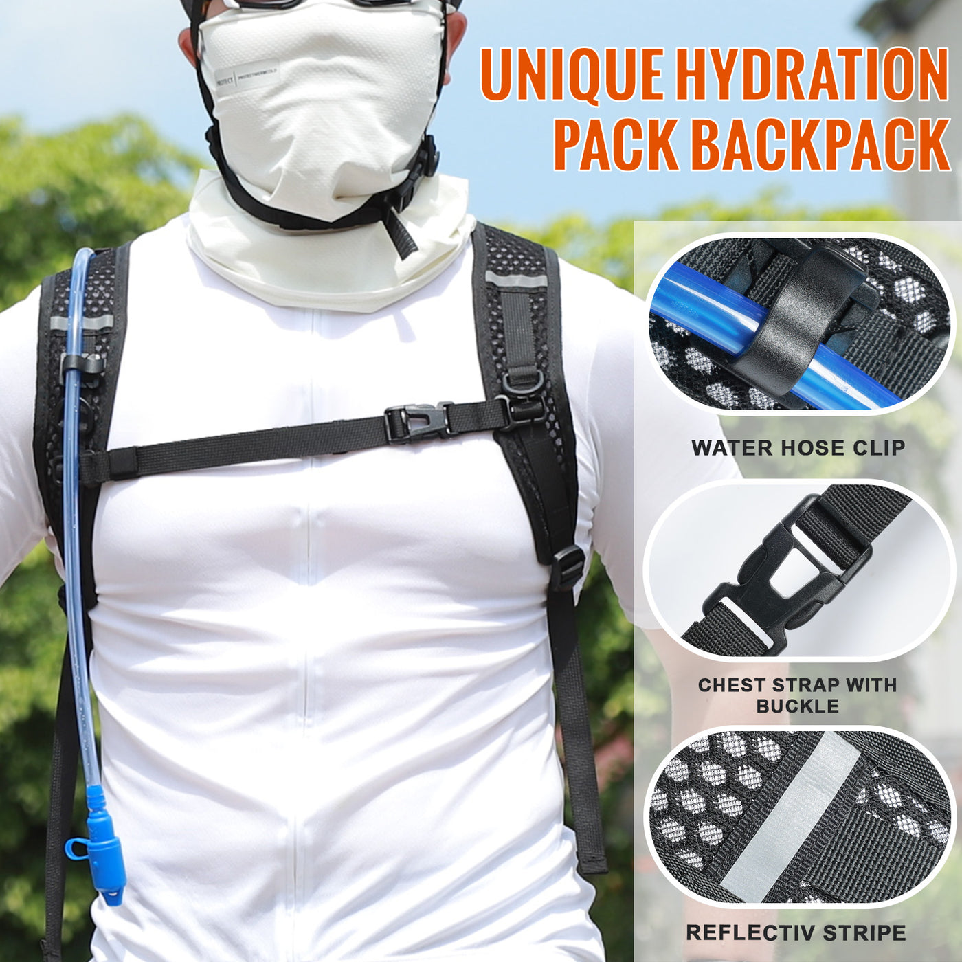 Hydration Pack Backpack with 3L PEVA