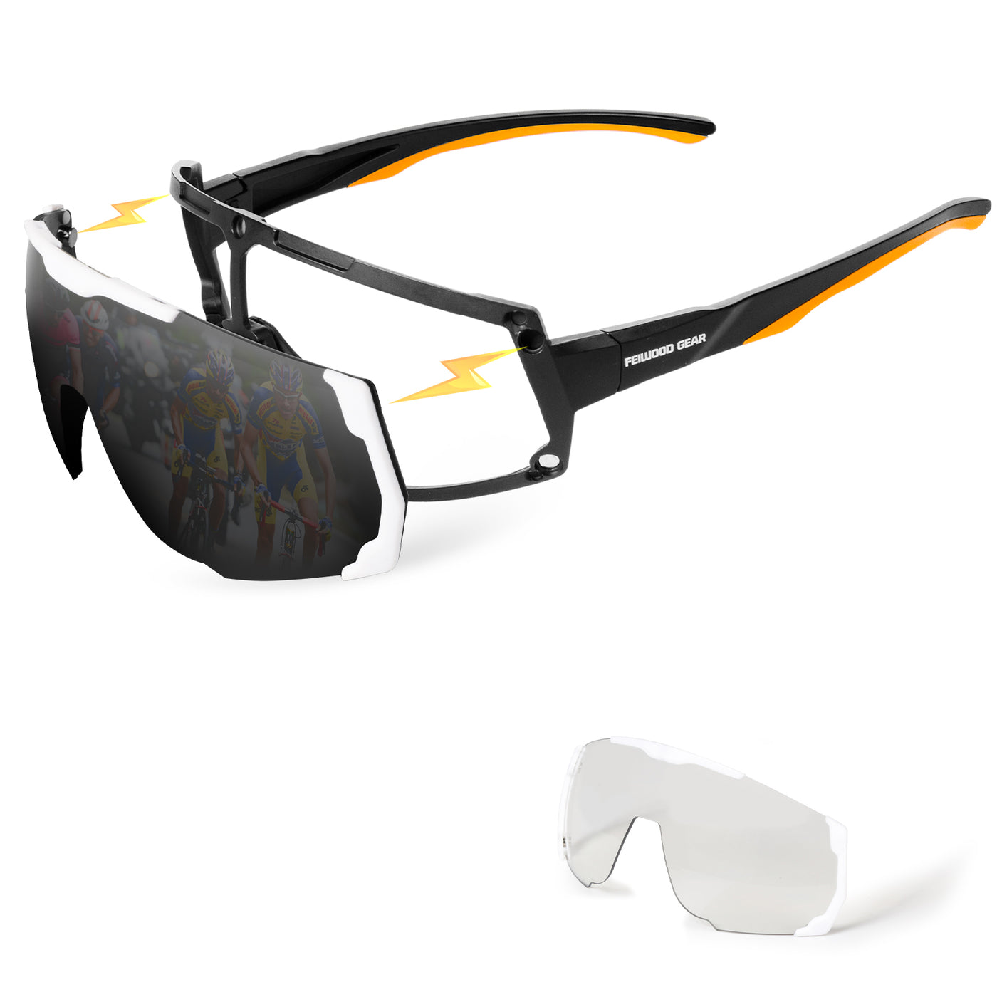 FEIWOODGEAR Magnetic Photochromic Cycling Glasses