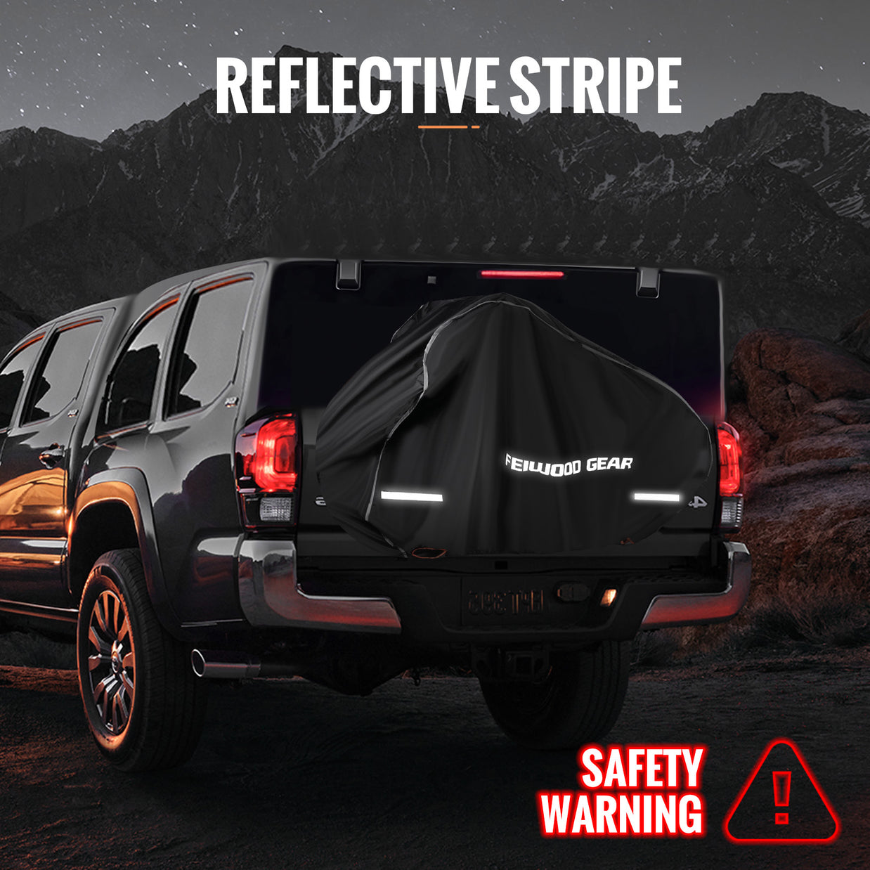 FEIWOOD GEAR Bike Cover for Transport on Rack, Waterproof Bicycle Cover Outdoor Storage for 1 Bike on Rear Bike Rack, Extra Fabric Reinforcement at the Handlebar & Pedal Area