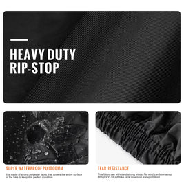 FEIWOOD GEAR Bike Cover for Transport on Rack, Waterproof Bicycle Cover Outdoor Storage for 1 Bike on Rear Bike Rack, Extra Fabric Reinforcement at the Handlebar & Pedal Area