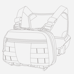 FEIWOOD Gear Chest Pack Bag Utility MOLLE Chest Bag