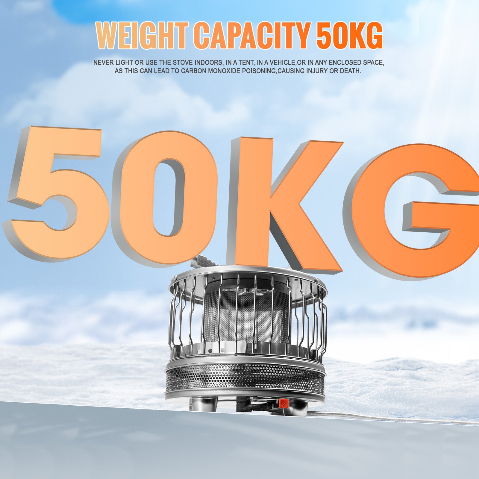 FEIWOOD GEAR 2 in 1 Portable Propane Heater & Stove, 3680 BTU-13500 BTU, Outdoor Heater Gas Stove with ignition