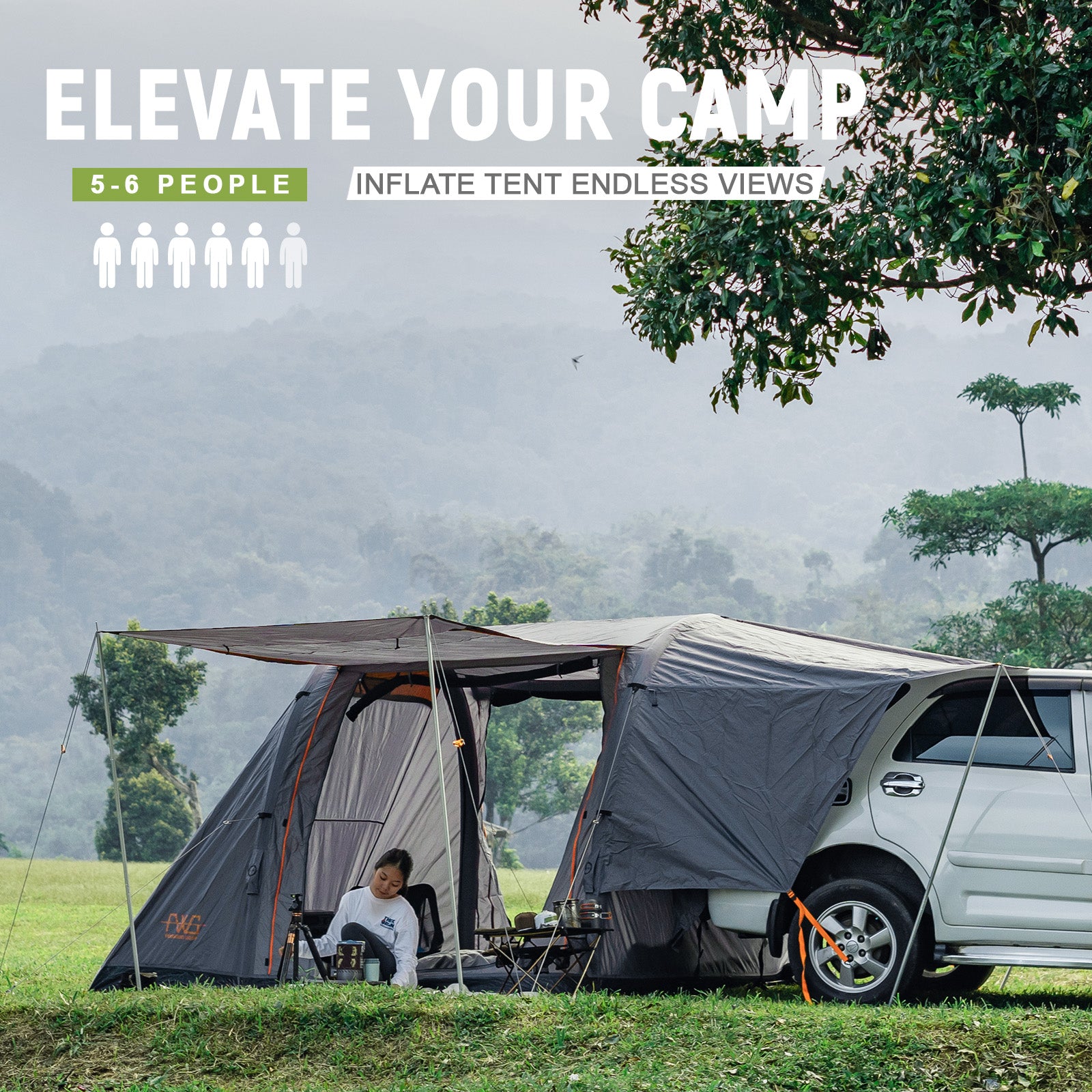 FEIWOOD GEAR SUV Inflatable Camping Tent